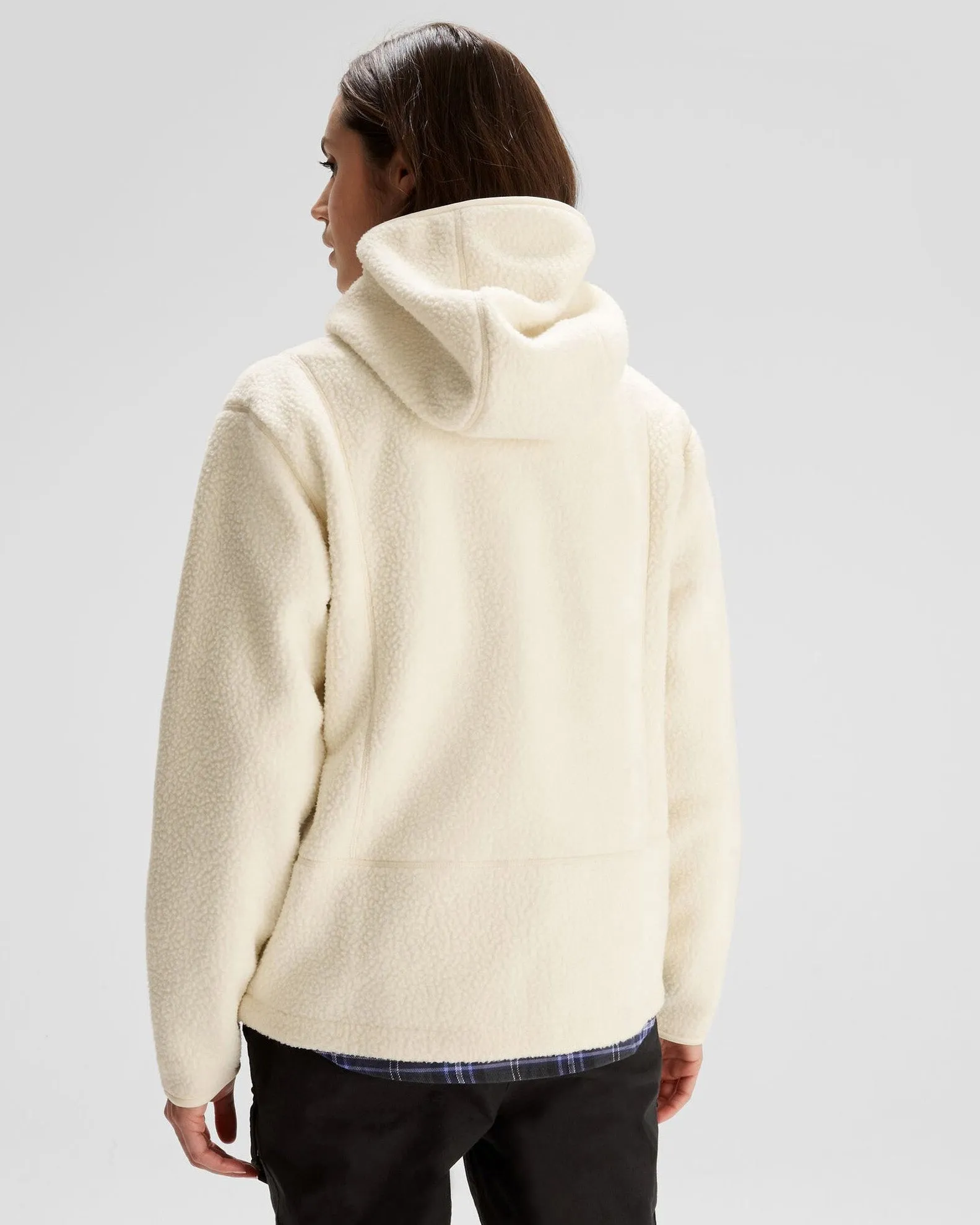 Women's Co-Z High Pile Hooded Jacket  - Natural