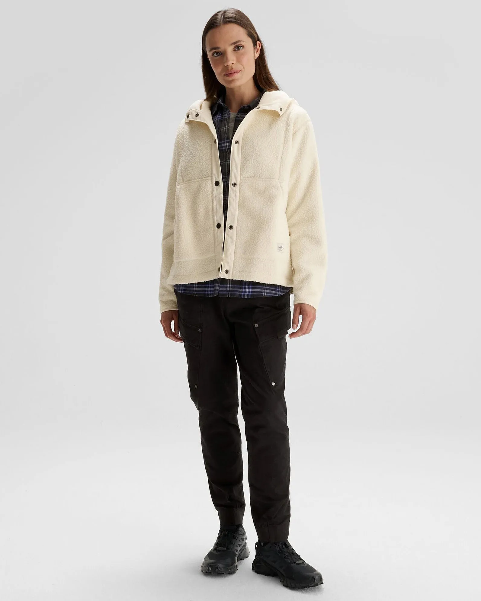 Women's Co-Z High Pile Hooded Jacket  - Natural
